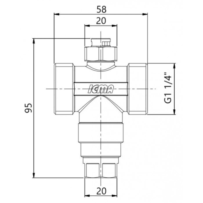 Клапан антифриз для теплових насосів ICMA №609 1 1/4" (90609AG06) Клапан антифриз для теплових насосів ICMA №609 1 1/4" (90609AG06)