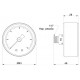 Манометр Icma № 243 D63 мм 0-10 бар 1/4" заднее подключение