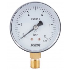Манометр Icma № 244 D63 мм 0-10 бар 1/4"