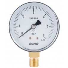 Манометр Icma № 244 D63 мм 0-6 бар 1/4"