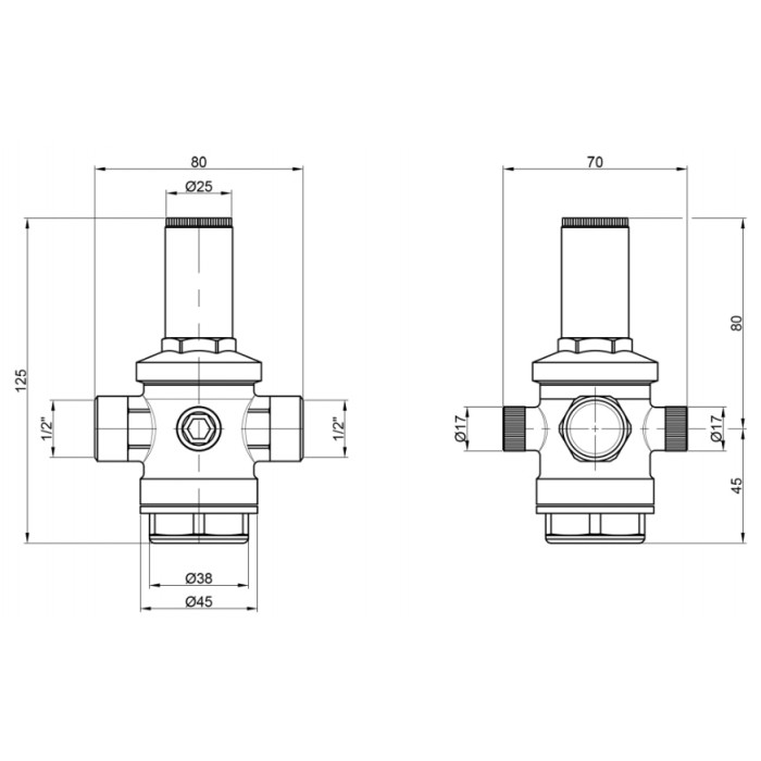 Редуктор давления Icma №246 91246AD05 1/2" ВВ
