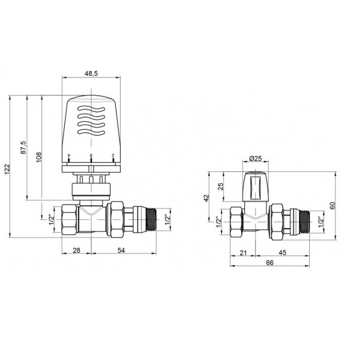Комплект термостатический ICMA №KIT 1100+775-940+815-940 прямой