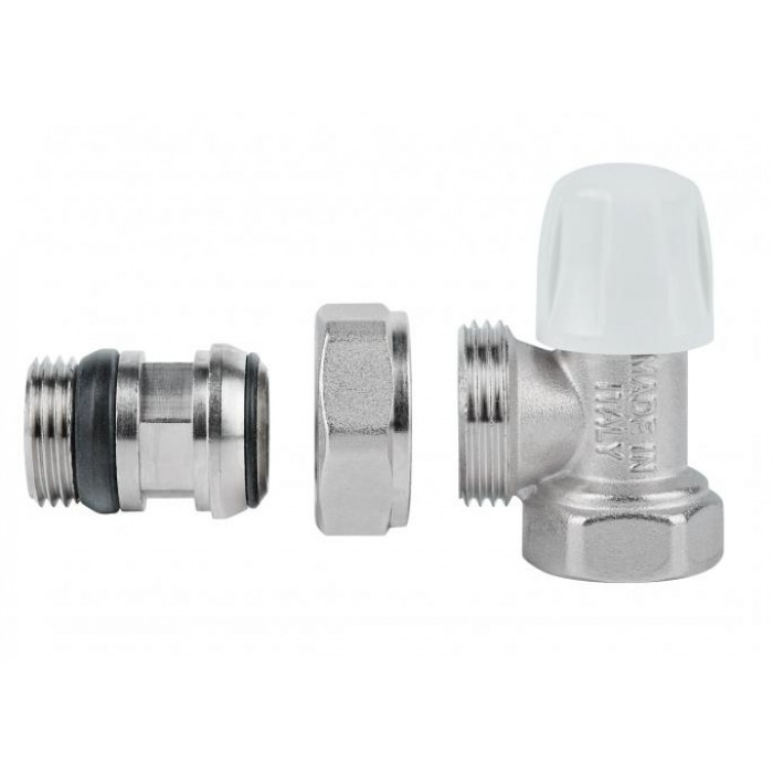 Угловой радиаторный кран ICMA 1/2" №805+940 отсечной