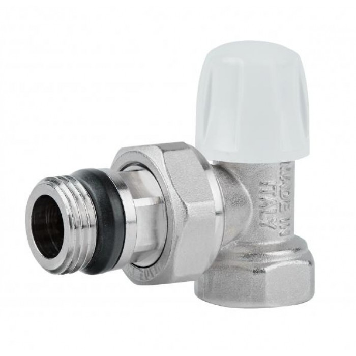 Угловой радиаторный кран ICMA 1/2" №805+940 отсечной