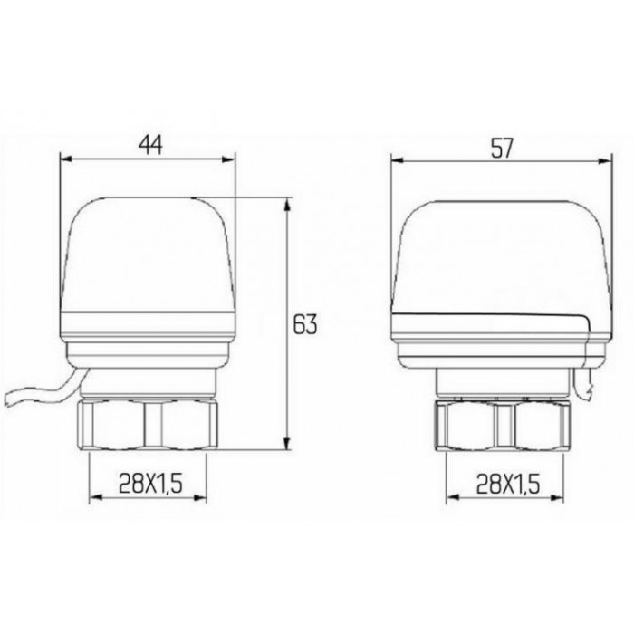 Сервопривід ICMA №983 М28x1,5 NC 230V