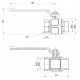 Кран шаровый ICMA 1/2" PN50 ВВ №350