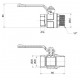 Кран шаровый ICMA 1/2" PN50 НВ №352
