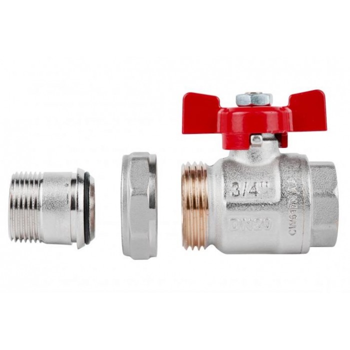 Кран кульовий ICMA 3/4" PN40 №347 з американкою Кран кульовий ICMA 3/4" PN40 №347 з американкою