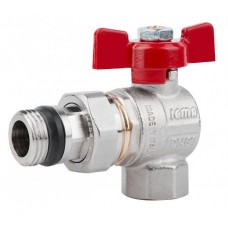 Кран угловой ICMA 1/2" 940 F. ROSSA №362 с американкой