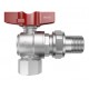 Кутовий кульовий кран з американкою MIRAYA 1/2" PN40 (104401)