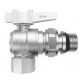 Кутовий кульовий кран з американкою MIRAYA 1/2" PN40 (104501)