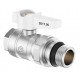 Кран з американкою MIRAYA 3/4" PN40 (104202) білий метелик