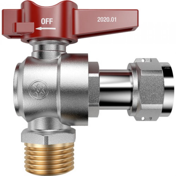 Кран кутовий з накидною гайкою MIRAYA 1/2" PN40 ЗВ