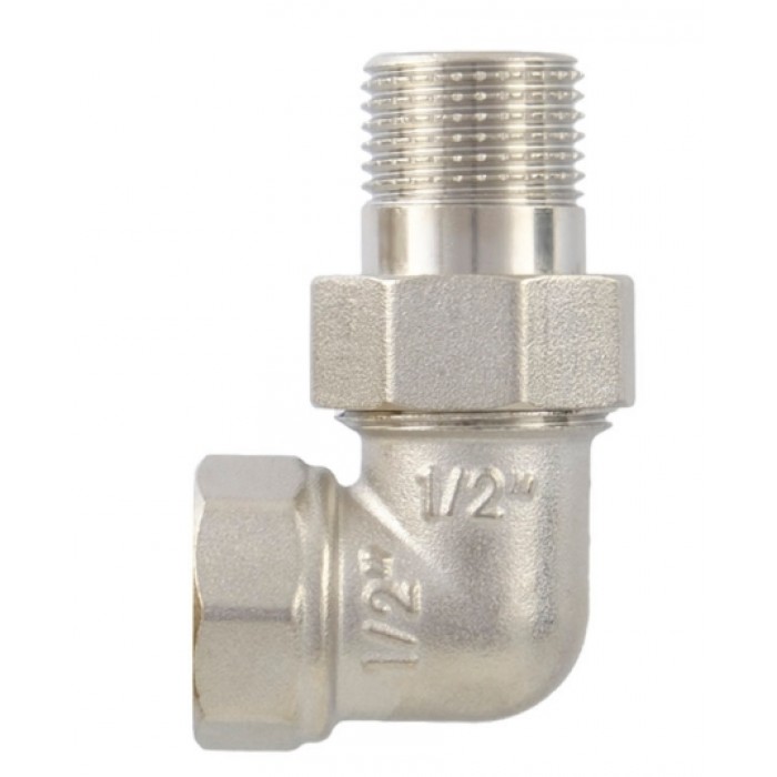 Згін-американка кутова Raftec 1/2" AS01-U нікель Згін-американка кутова Raftec 1/2" AS01-U нікель