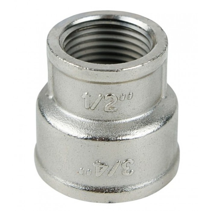 Муфта переходная Raftec 3/4х1/2" MP0201 никель