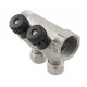 Коллектор с регулирующими вентилями Raftec 1"х1/2" на 2 выхода KK03012