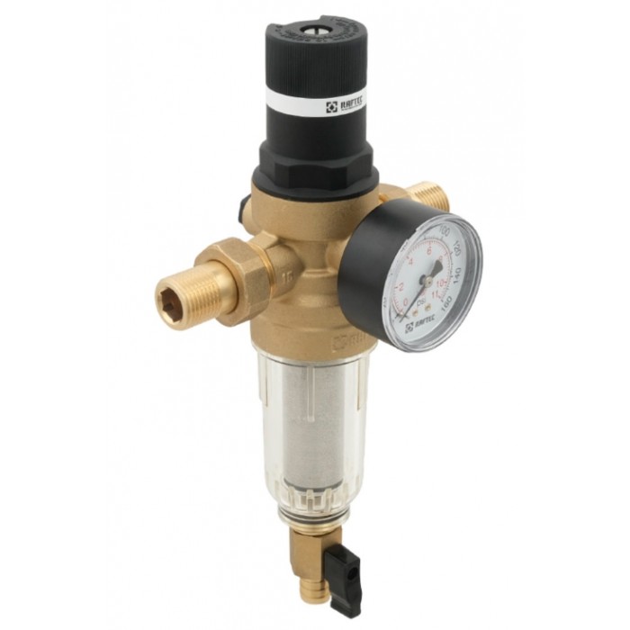 Редуктор давления с самопромывным фильтром для холодной воды Raftec RCFR01-C 1/2"