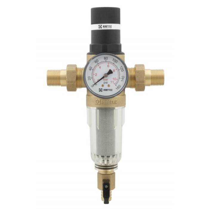 Редуктор давления с самопромывным фильтром для холодной воды Raftec RCFR01-C 1/2"