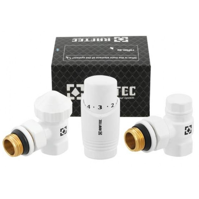Комплект термостатичний кутовий Raftec WHITE 1/2" DKTU11-W