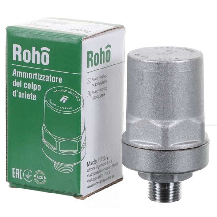 Амортизатор гидроударов ROHO R1250-050 PN50 1/2" Амортизатор гидроударов ROHO R1250-050 PN50 1/2"