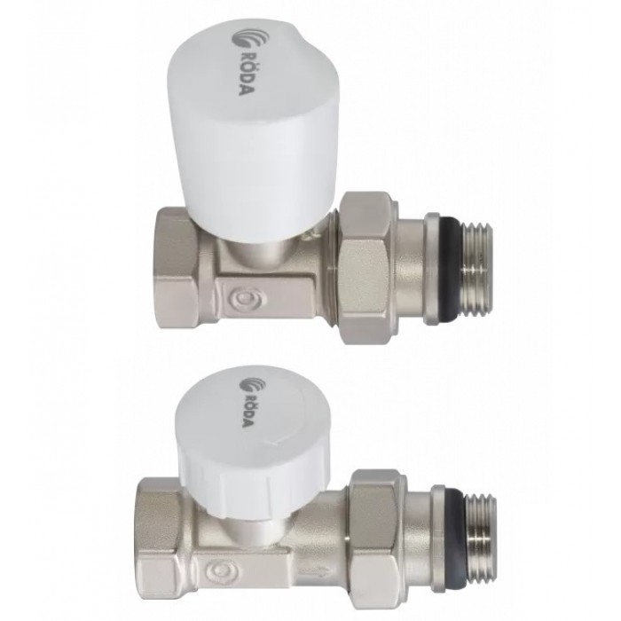 Комплект прямих радіаторних кранів RODA 1/2"