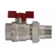 Кран шаровый RODA 3/4" PN50 с американкой