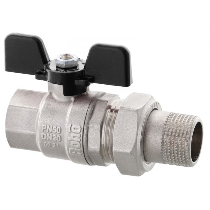 Кран кульовий з американкою ROHO PN50 3/4" R105-075B