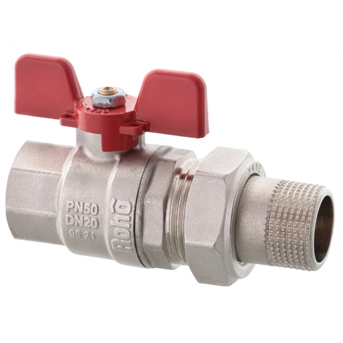 Кран кульовий з американкою ROHO PN50 3/4" R105-075
