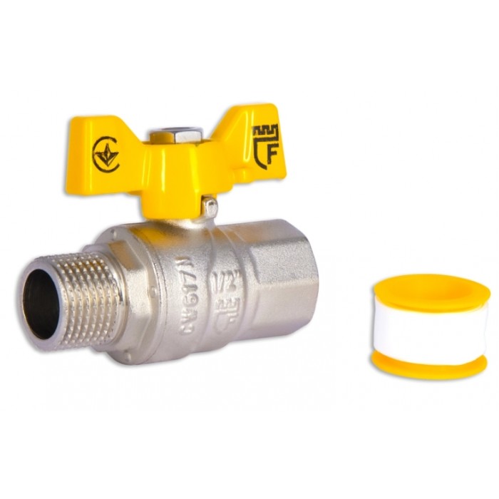 Кран шаровый для газа Thermo Alliance Forte SF607G15 PN40 1/2" НВ 