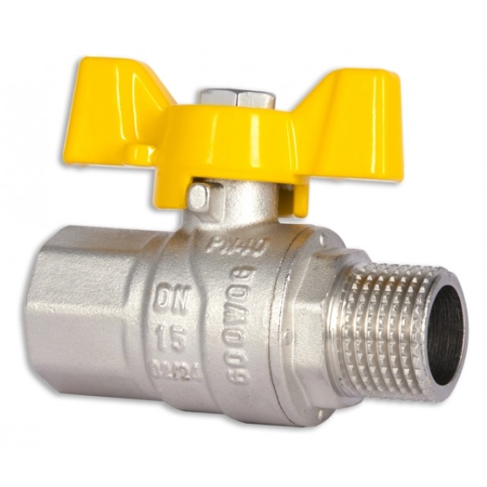 Кран шаровый для газа Thermo Alliance Forte SF607G15 PN40 1/2" НВ 