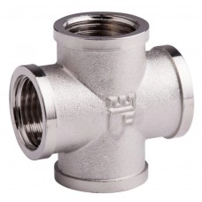 Крестовина латунная SD Forte SF35415 1/2" ВВВВ никель