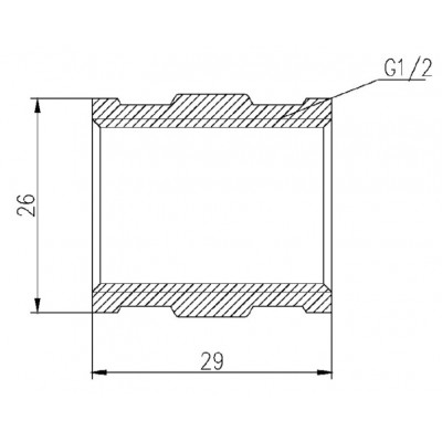 Муфта SD Forte SF35615 1/2" ВВ никель