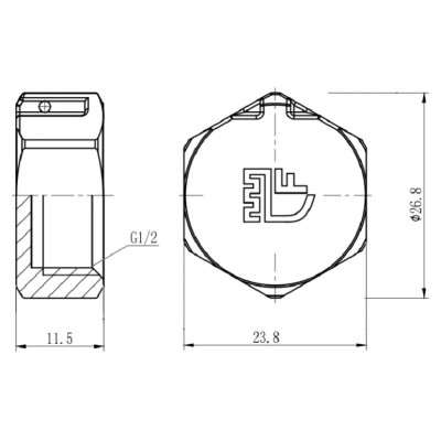 Заглушка SD Forte SF35215 1/2" ВР никель
