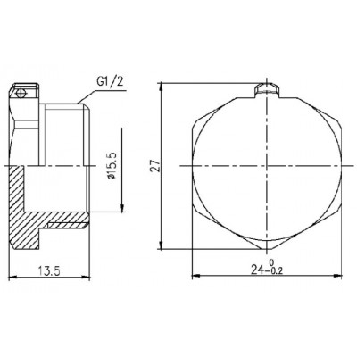 Заглушка SD Forte SF35315 1/2" НР никель