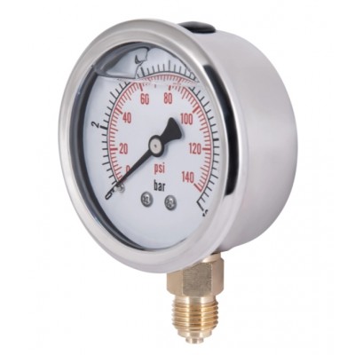 Глицериновый манометр Thermo Alliance Forte TAF170G10B D63 мм 0-10 бар 1/4" нижнее подключение