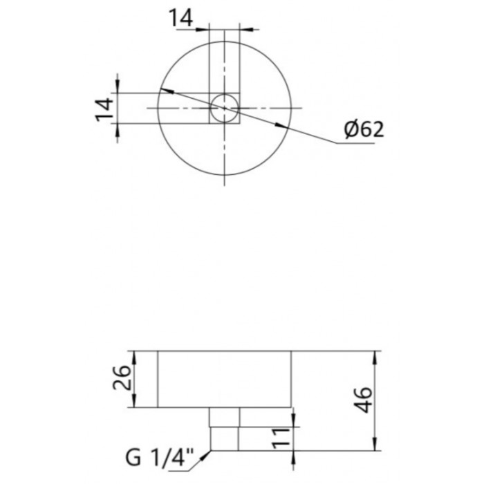 Манометр гліцериновий Thermo Alliance Forte TAF170G4B D63 мм 0-4 бар 1/4" нижнє підключення