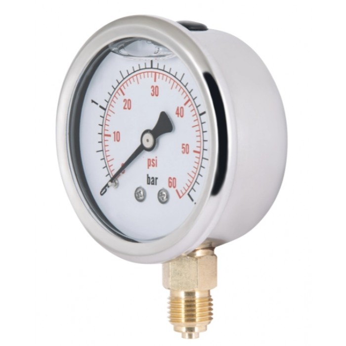 Глицериновый манометр Thermo Alliance Forte TAF170G4B D63 мм 0-4 бар 1/4" нижнее подключение