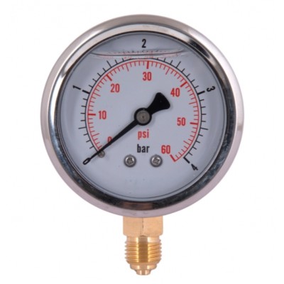 Глицериновый манометр Thermo Alliance Forte TAF170G4B D63 мм 0-4 бар 1/4" нижнее подключение