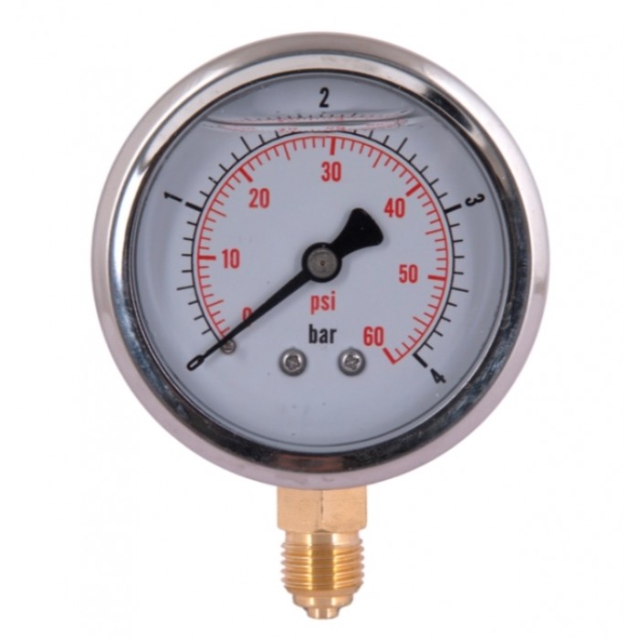 Глицериновый манометр Thermo Alliance Forte TAF170G4B D63 мм 0-4 бар 1/4" нижнее подключение