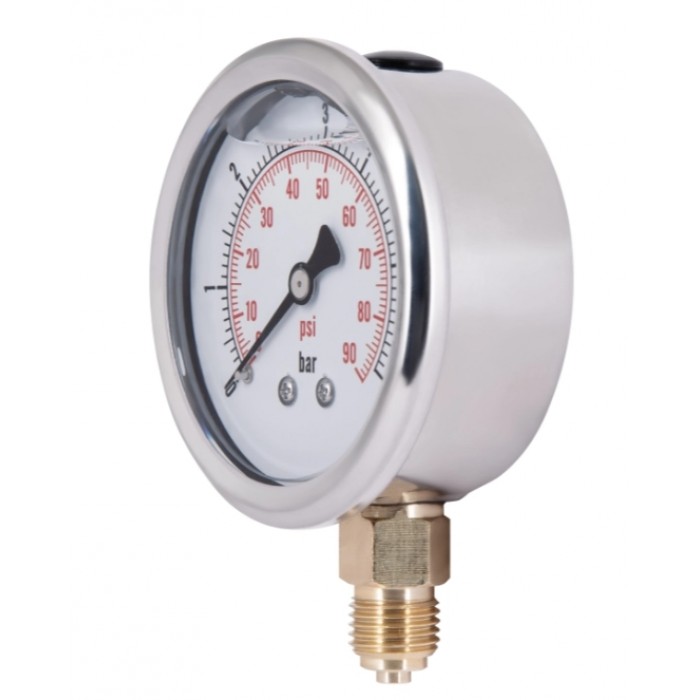 Манометр гліцериновий Thermo Alliance Forte TAF170G6B D63 мм 0-6 бар 1/4" нижнє підключення Манометр гліцериновий Thermo Alliance Forte TAF170G6B D63 мм 0-6 бар 1/4" нижнє підключення
