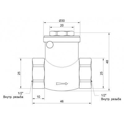 Лепестковый обратный клапан SD Plus SD242W15 1/2"