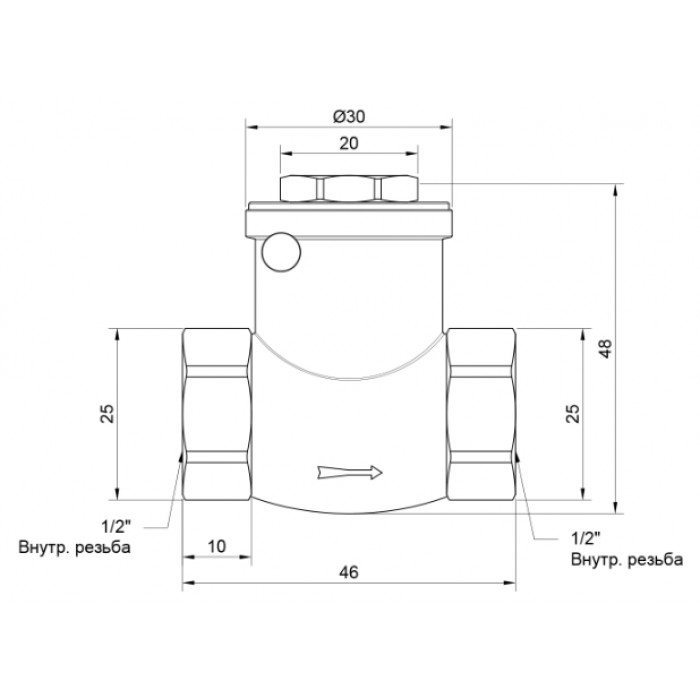Лепестковый обратный клапан SD Plus SD242W15 1/2"