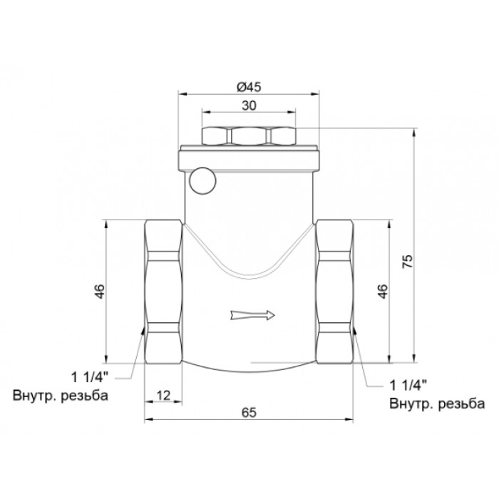 Пелюстковий зворотний клапан SD Plus SD242W32 1 1/4"