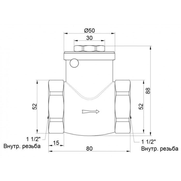 Пелюстковий зворотний клапан SD Plus SD242W40 1 1/2"