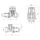 Комплект радиаторных кранов Thermo Alliance Standart SD353W15 с термоголовкой