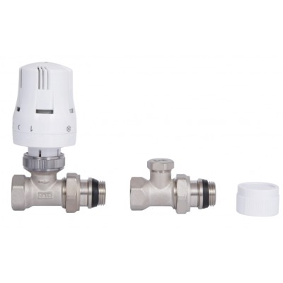 Комплект радиаторных кранов Thermo Alliance Standart SD353W15 с термоголовкой