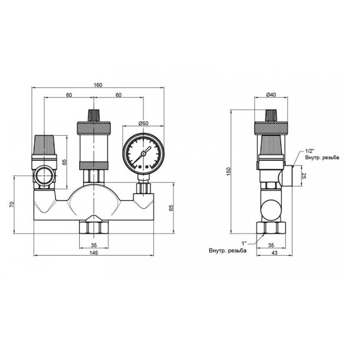 Группа безопасности котла Thermo Alliance Standart 1" SD290