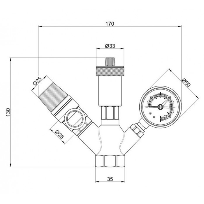 Группа безопасности котла Thermo Alliance Base Эконом 1" SD291