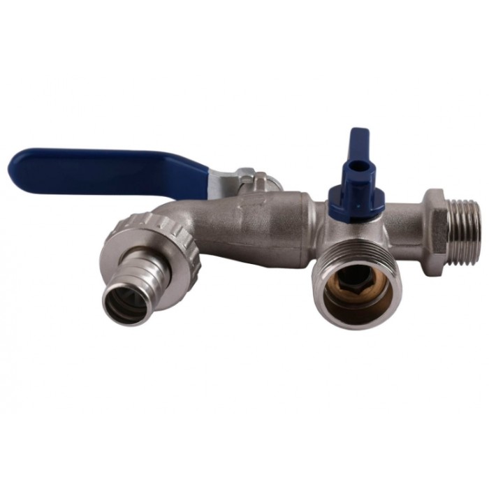 Кран шаровый для полива двойной SELBA PN25 1/2х3/4" SL4086 Кран шаровый для полива двойной SELBA PN25 1/2х3/4" SL4086