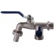 Кран кульовий для поливу подвійний SELBA PN25 1/2х3/4" SL4086